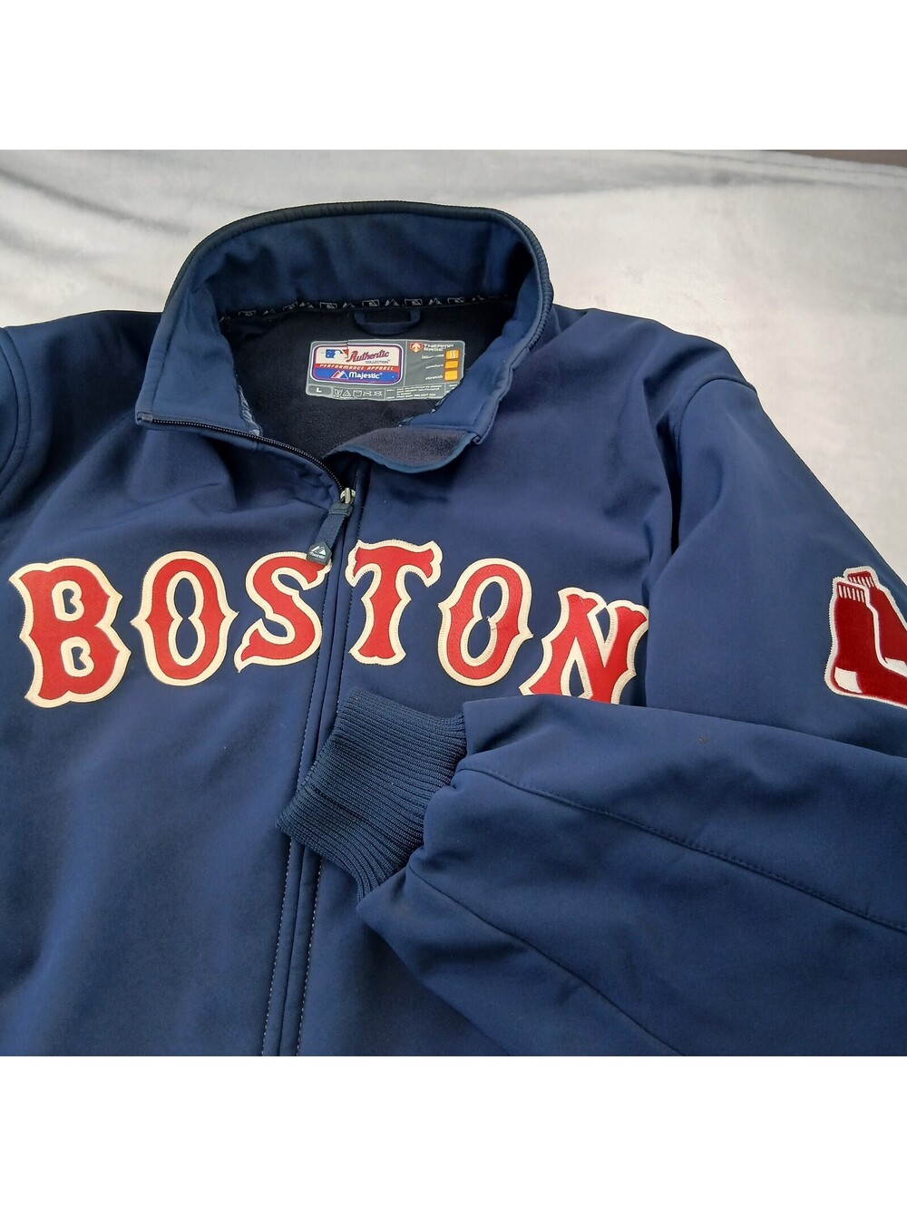 Majestic Boston Red Sox Authentic Collection Dugout Jacket Therma Base Blue L